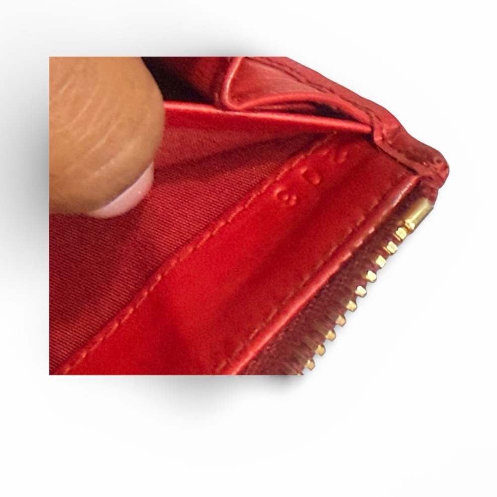 Prada Red Leather Women's Wallet with Box and Authenticity Card-EUC - Picture 5 of 13